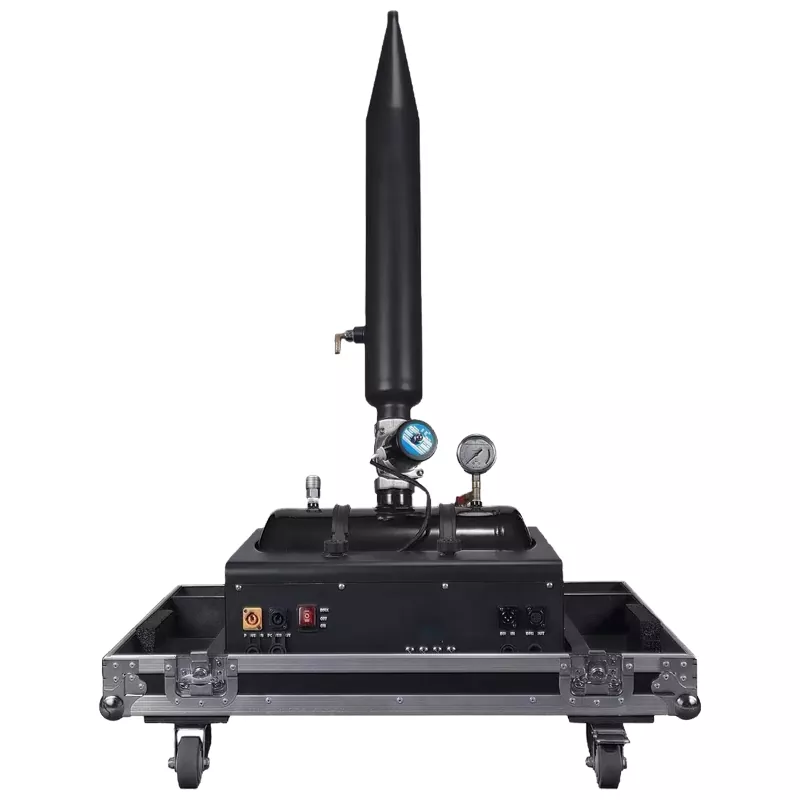 2-in-1 Water Cannon & Confetti Machine/Jet & Streamer Launcher Integrated Flight Case DMX512 Manual Control Compressed Air Powered Stage Event Equipment IPX5 Rainproof Outdoor Music Festival Machine Large Show Performance Device