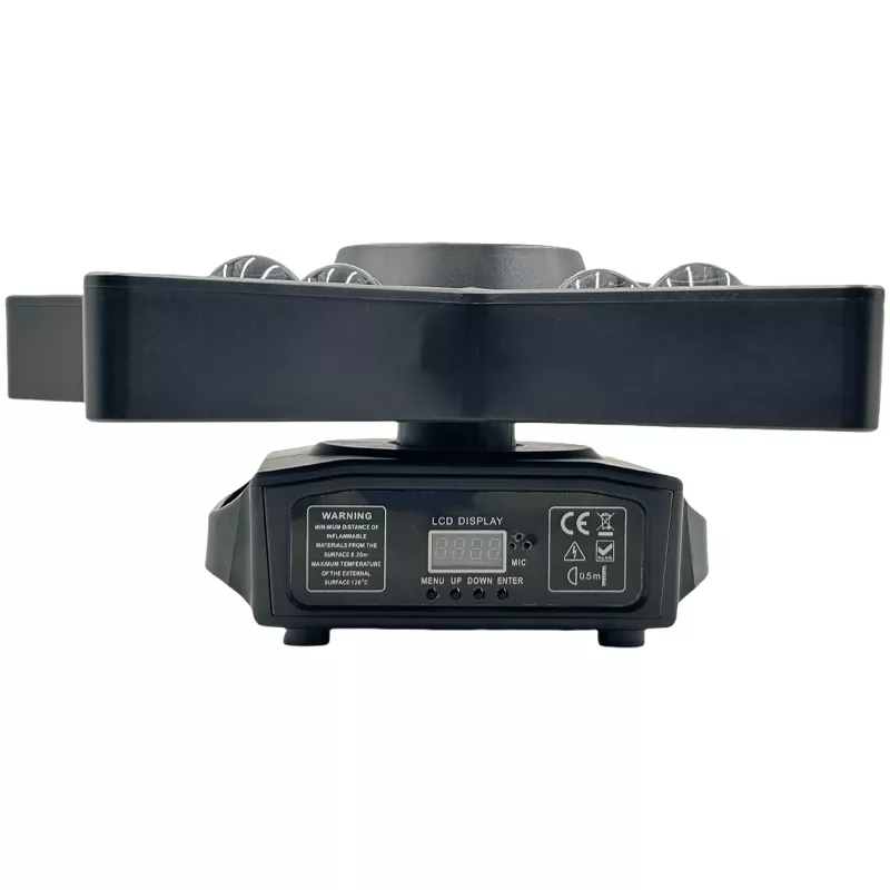 5 Five-pointed Star Effect Light 180W AC90-240V 14*10W RGBW LED Stripe Strobe 20Hz Flash Ultra Smooth Dimming LCD Stage Lamp Bee-eye Rotation Pixel Control Fixture Easy Truss Mount Indoor Party Lighting Unit for Party Wedding Private Event Showcase Booth Studio Pub Club Mini Stage