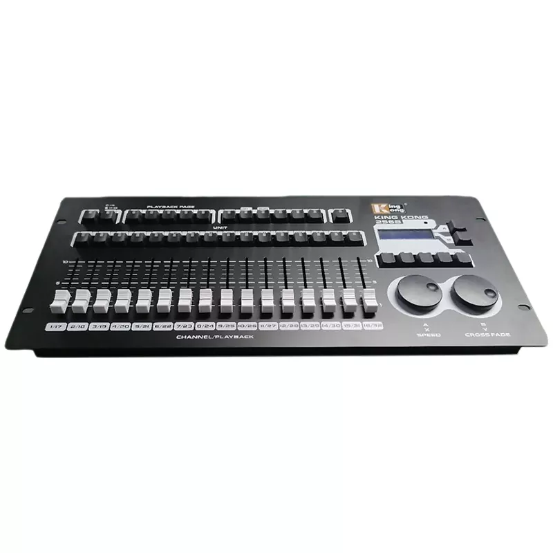 5 Kingkong 256 DMX Controller 256 Channels Photoelectric Isolation 16 Moving Lights 64 Dimming Circuits Auto Fixture Library LCD Console 600 Steps Per Scene Multi-function Live Show Stage Performance Lighting Controller