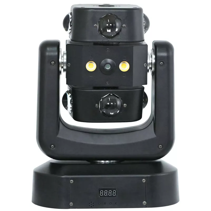 5 Multi Arm Wind Fire Wheel Moving Head Light 150W 8*15W CREE RGBW Dual RG Lasers Golden Strobe Stage Fixture Built-in Macro Effect Equipment Indoor Party KTV Wedding Performance Unit for Bar Wedding Ceremony Rental Event Wedding Rental Mini Stage