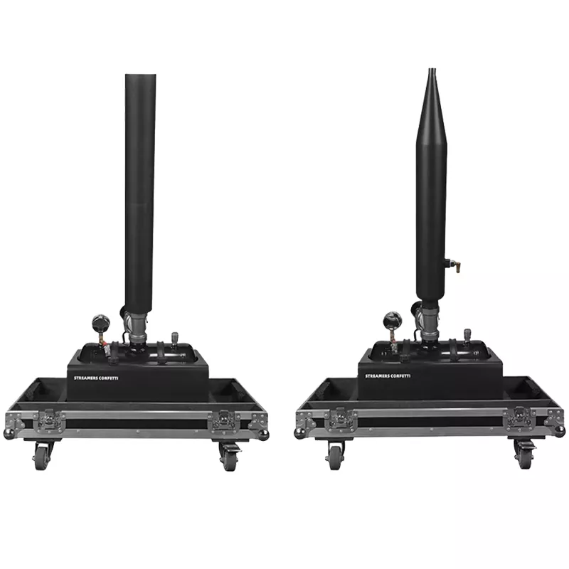 2-in-1 Water Cannon & Confetti Machine/Jet & Streamer Launcher Integrated Flight Case DMX512 Manual Control Compressed Air Powered Stage Event Equipment IPX5 Rainproof Outdoor Music Festival Machine Large Show Performance Device