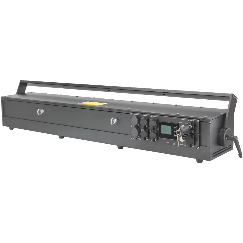 6-head RGB Laser Array Beam Effect IP65 Waterproof Integrated Heat Sink Pure Diode 20KPPS Scanner Linear Dimming LCD Display ILDA Multi DMX Channels Safety Lock Remote Interlock Indoor Outdoor Stage Light Performance Equipment for Club Stage Events Lighting Device