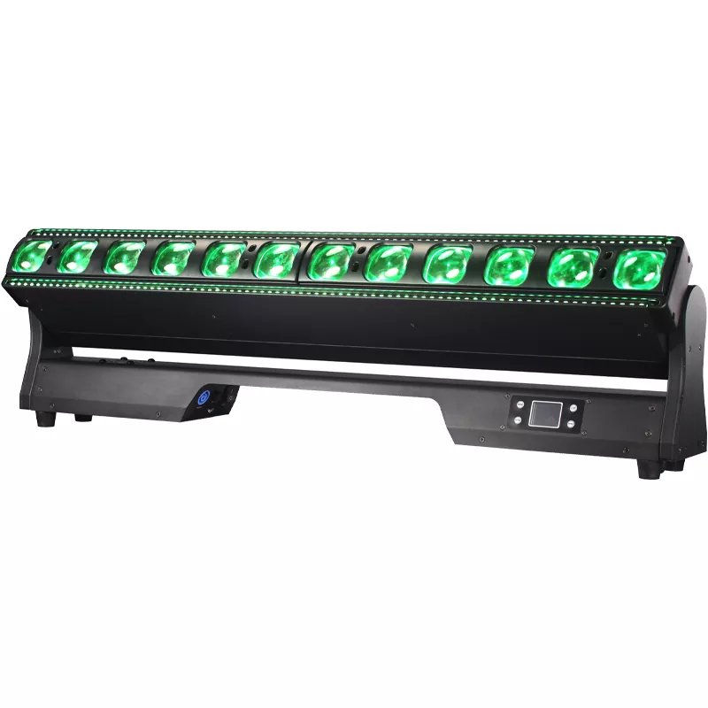 6 12*40W RGBW Bar Light 500W 4°-33° Zoom 28/67 DMX RDM 0-100% Dimming IP20 LCD Display 3pin XLR Master-slave Auto Sound Stage Pixel Lighting Fixture Multi LED Pixel Bar Professional Performance Strip Light Indoor Entertainment Lighting Equipment Stage Decoration Light Zoom Pixel Bar