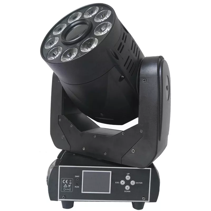 6 Dual Function Spot Wash Moving Head 75W+9*12W 6in1 LED 16bit Prism Electronic Focus LCD Stage Light Mini 30W Indoor Performance Lamp for Banquet Show Wedding Disco Party KTV Entertainment Venue