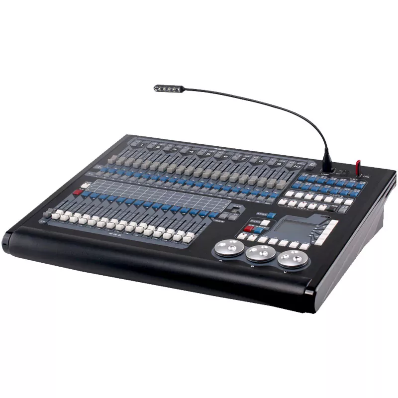 6 King Kong 2048 DMX Lighting Console 2048 Channels 4 Optically Isolated Outputs 200 Moving Lights R20 Pearl Library Art-Net RDM Stage Controller Dual Language 15 Faders Professional Stage Light Desk Universal Voltage Unit