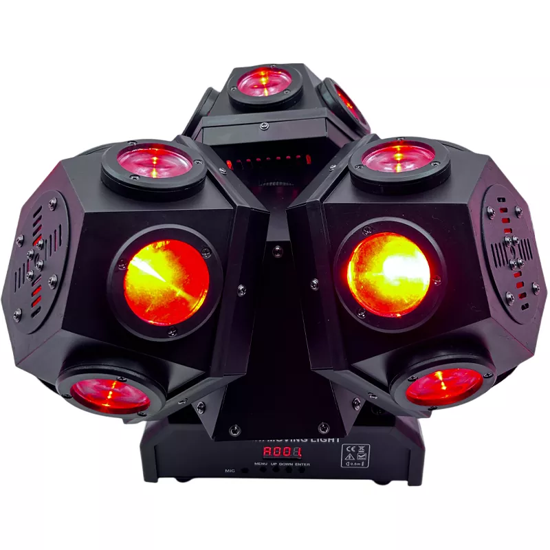18*12W 4IN1 RGBW Moving Head Light RG&B Triple Laser 180W AC90-240V 15/18 DMX 540°Pan 220°Tilt Fan Cooling Stage Fixture Sync Independent Laser Control LED Menu Equipment Indoor Performance Lamp Multiple Built-in Macro Effects Party Lighting Unit for Music Bar Dance Room Banquet Indoor Show Mini Stage