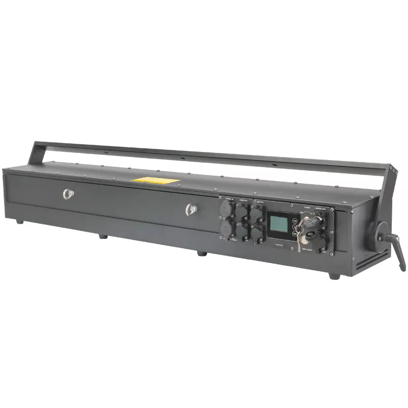 6-head RGB Laser Array Beam Effect IP65 Waterproof Integrated Heat Sink Pure Diode 20KPPS Scanner Linear Dimming LCD Display ILDA Multi DMX Channels Safety Lock Remote Interlock Indoor Outdoor Stage Light Performance Equipment for Club Stage Events Lighting Device