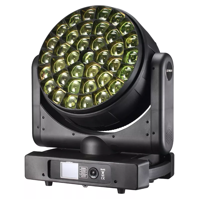 37*40W Bee Eye Moving Head 1560W 50000H RGBW Zoom DMX RDM Sound Master-slave Multi Channels High Transmittance Lens IP20 Stage Light 2500-10000K CCT Flicker-free Rainbow Effect Fixture Macros Small Beam Even Wash Lighting Indoor Professional Performance Equipment
