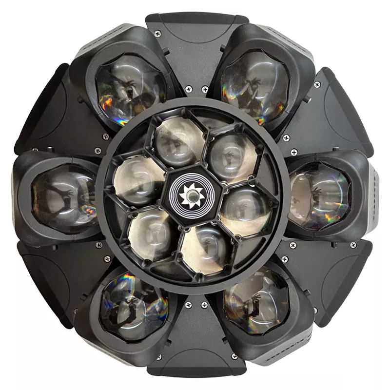 Six Arm Diamond Moving Head Light 400W 6*40W RGBW+6*10W Beams+100mW Green Laser Ultra Smooth Dimming Stage Fixture Disco Restaurant Wedding Live Band Performance Unit for Live Band Concert Venue Fashion Show Performance Mini Stage Wedding Banquet
