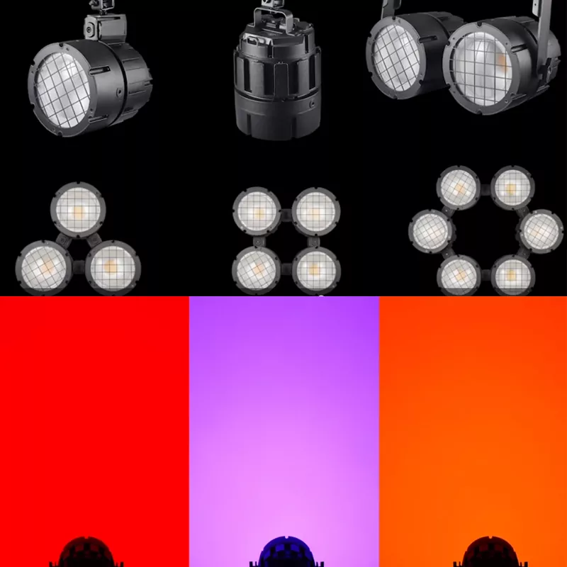 IP65 Waterproof Splicable RGBA+WW COB Par Light 350W RDM DMX 1800-8500K CRI92+ 12000LM 30/60° Beam Fixture Splicing Linear Wash Stage Lamp Outdoor Event Landscape Performance Unit for Wedding Lawn Stage Festival Performance Concert Venue Fashion Show Church Events Live Music