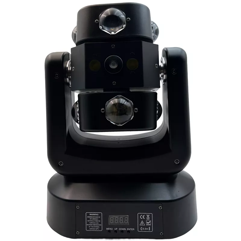 9 Multi Arm Wind Fire Wheel Moving Head Light 150W 8*15W CREE RGBW Dual RG Lasers Golden Strobe Stage Fixture Built-in Macro Effect Equipment Indoor Party KTV Wedding Performance Unit for Bar Wedding Ceremony Rental Event Wedding Rental Mini Stage