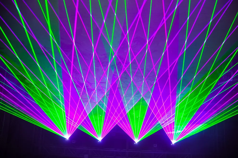 Commercial animation laser projector dimension and mounting display