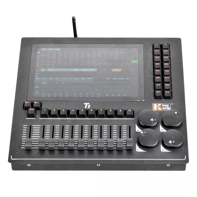 T1 (2) T1 Touch Lighting Console Portable 1024 Appearance Ubuntu Multi-language OS 4G RAM Quad-Core 10.1 Inch Touch Screen 1024 DMX Channels RT-NET Expandable 4096 Channel Stage Controller USB Port RJ45 Network WIFI Lightweight Universal Voltage Performance Light Desk