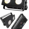 2*100W Nichia COB Single WW CW Blinder Light Ra≥90 30Deg Beam 11700Hz Flicker Free 2/5CH DMX Master Slave Sound Auto Metal IP20 Stage Blinder Lamp Quiet Fans Professional Studio Equipment High CRI for Film Broadcast Theatre Wedding Indoor Performance Setup