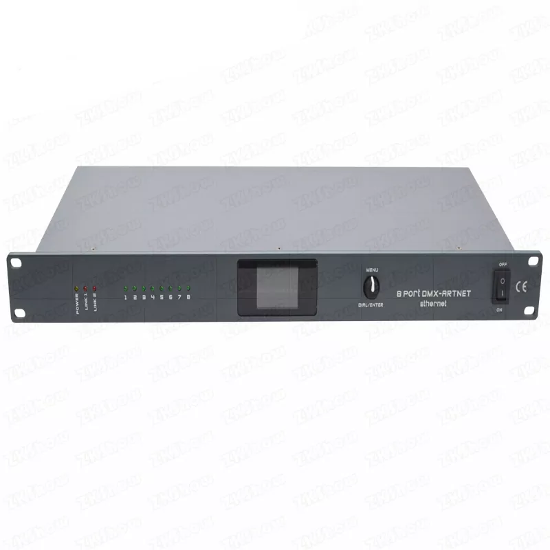 ZKShow 4 8 Universe ArtNet DMX Converter High Speed No Delay ArtNet DMX RDM Protocol 8IN/OUT Neutrik XLR Full Isolation TFT LED Global 1U Rack Device Bidirectional Ethernet DMX Transceiver Expand Console Port ArtNet Converter Professional Stage Controller Accessory for Large Live System Expandable DMX ArtNet Interface