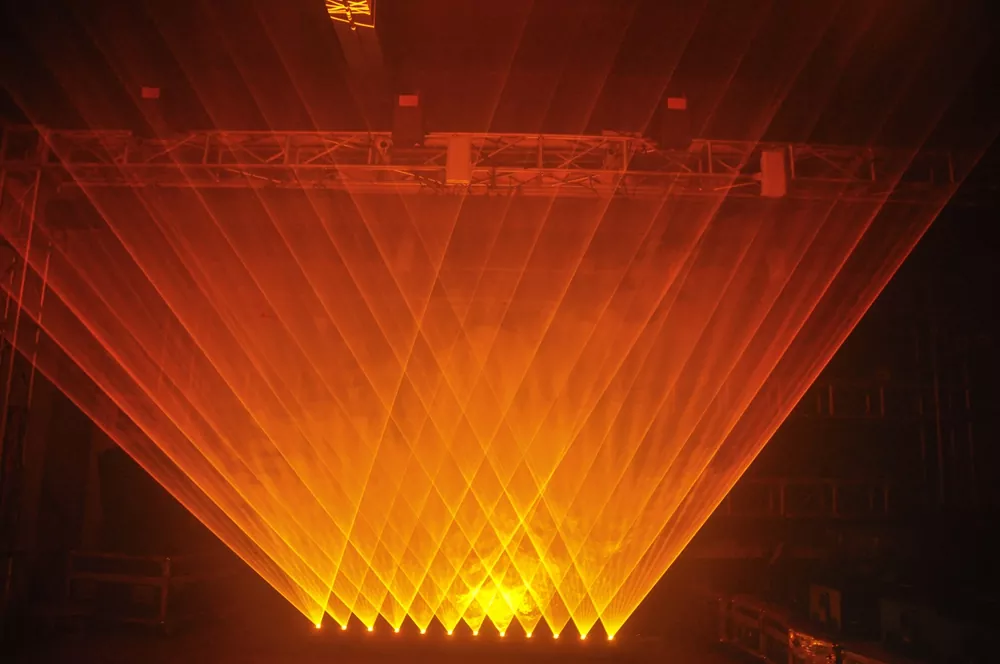 6-head RGB Laser Array Beam Effect IP65 Waterproof Integrated Heat Sink Pure Diode 20KPPS Scanner Linear Dimming LCD Display ILDA Multi DMX Channels Safety Lock Remote Interlock Indoor Outdoor Stage Light Performance Equipment for Club Stage Events Lighting Device