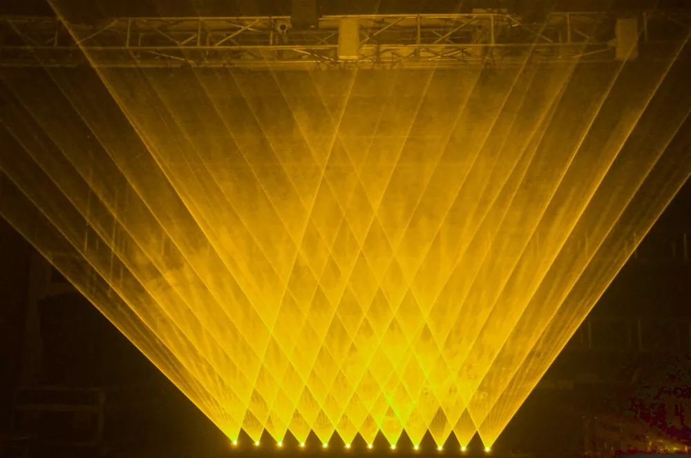 6-head RGB Laser Array Beam Effect IP65 Waterproof Integrated Heat Sink Pure Diode 20KPPS Scanner Linear Dimming LCD Display ILDA Multi DMX Channels Safety Lock Remote Interlock Indoor Outdoor Stage Light Performance Equipment for Club Stage Events Lighting Device
