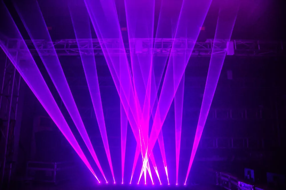 6-head RGB Laser Array Beam Effect IP65 Waterproof Integrated Heat Sink Pure Diode 20KPPS Scanner Linear Dimming LCD Display ILDA Multi DMX Channels Safety Lock Remote Interlock Indoor Outdoor Stage Light Performance Equipment for Club Stage Events Lighting Device