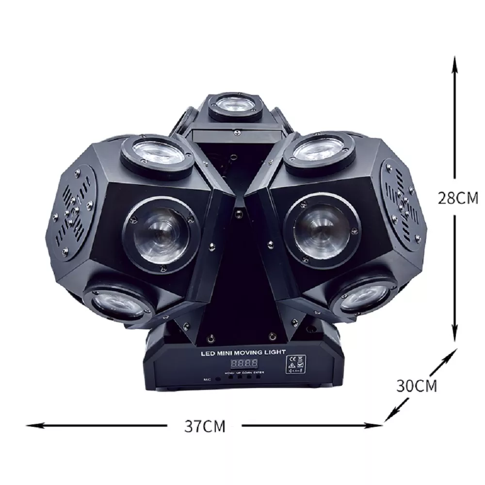 18*12W 4IN1 RGBW Moving Head Light RG&B Triple Laser 180W AC90-240V 15/18 DMX 540°Pan 220°Tilt Fan Cooling Stage Fixture Sync Independent Laser Control LED Menu Equipment Indoor Performance Lamp Multiple Built-in Macro Effects Party Lighting Unit for Music Bar Dance Room Banquet Indoor Show Mini Stage