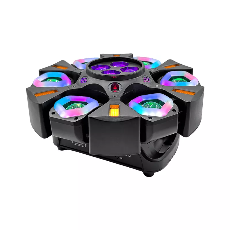 微信图片_20260605160740 6+4 Four-in-one LED 6 Light Strips Golden Flash 8/16bit Auto Position High Focus Lens Digital Display Lamp Stage Fixture Full Function Lighting Device Dynamic Effects Professional Stage Light for Bar Party KTV Entertainment Venues