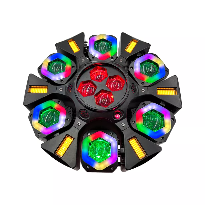 微信图片_20260605160747 6+4 Four-in-one LED 6 Light Strips Golden Flash 8/16bit Auto Position High Focus Lens Digital Display Lamp Stage Fixture Full Function Lighting Device Dynamic Effects Professional Stage Light for Bar Party KTV Entertainment Venues