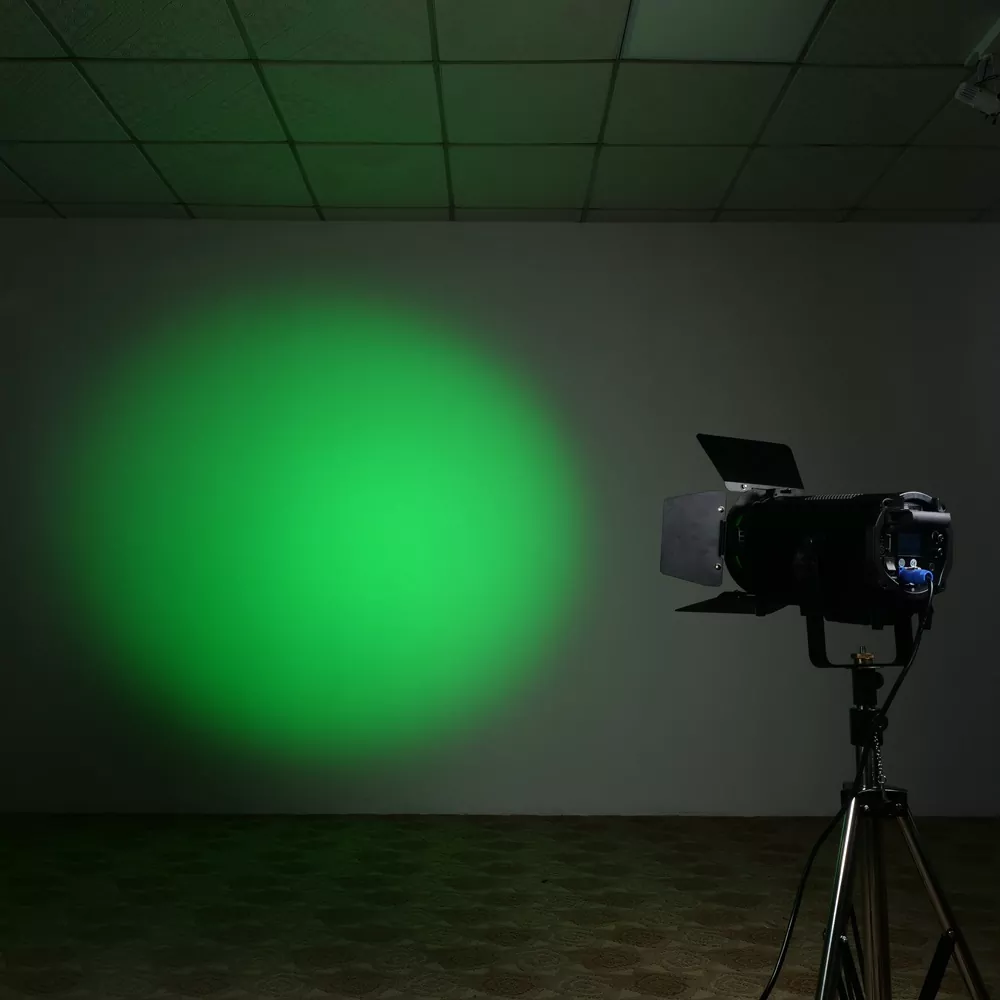 300W 350W RGBW RGBAL COB Fresnel Lamp Spot Light 2700-12000K CCT Manual Auto 15-50Deg Zoom Four Dim Curve Adjustable Frequency LCD Touch RDM DMX Aluminum IP20 Stage Spotlight Studio Equipment Indoor Theatre Wedding Accent Lighting Unit Commercial Event Broadcast Fill Lamp