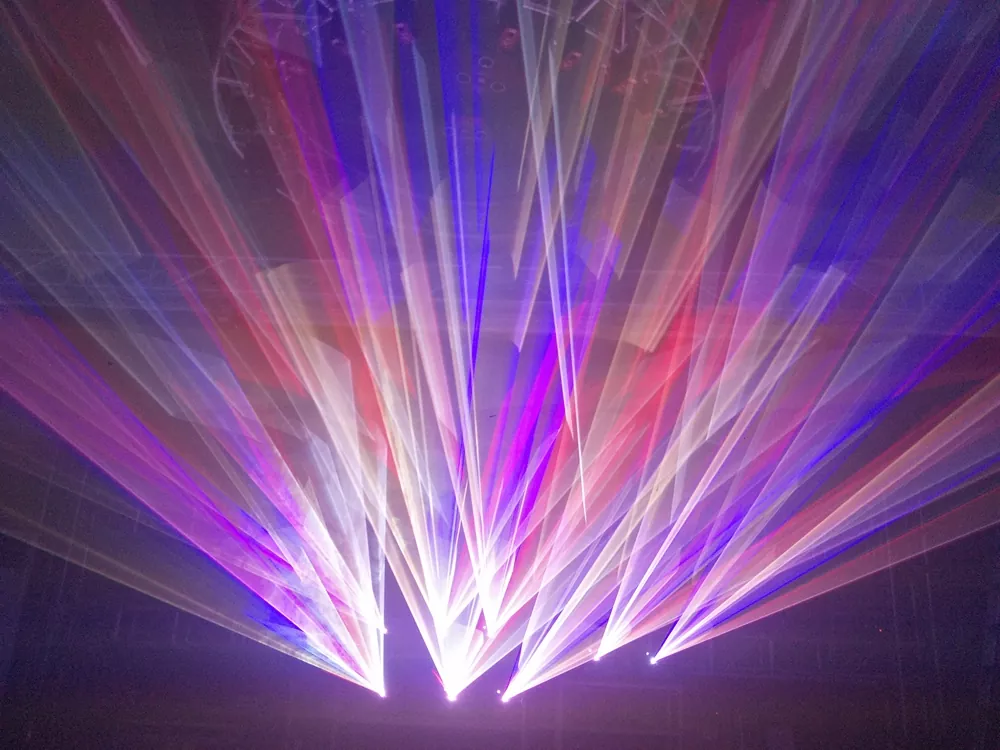 5W 8W Optional Laser Beams Projector High-stability RGB Laser Wide Temp Range Dustproof Compact Body Linear Brightness Adjust Full Pattern Settings Auto Protection ILDA Interface Entertainment Fixture DMX ILDA Sound Auto Master-Slave for Entertainment Fixture KTV Bar Party Venue Indoor Performance Equipment
