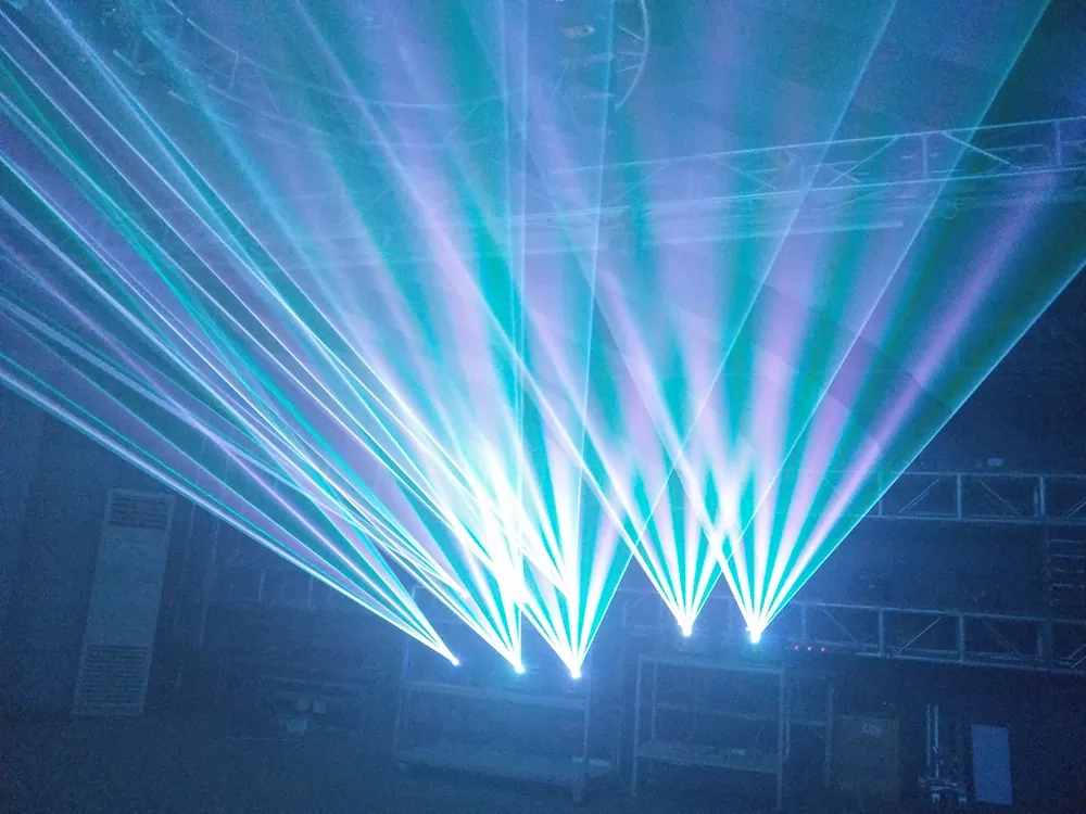 5W 8W Optional Laser Beams Projector High-stability RGB Laser Wide Temp Range Dustproof Compact Body Linear Brightness Adjust Full Pattern Settings Auto Protection ILDA Interface Entertainment Fixture DMX ILDA Sound Auto Master-Slave for Entertainment Fixture KTV Bar Party Venue Indoor Performance Equipment