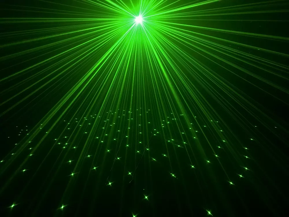 2W Seven-color Sky Star Laser IP65 DMX Auto Manual Master-Slave 10000+ Hours Lifespan 100-250V 20W Red Green Blue Yellow Pink Cyan White Twinkling Star Laser for Indoor Outdoor Light Landscape Lighting Park Square Scenic Shows