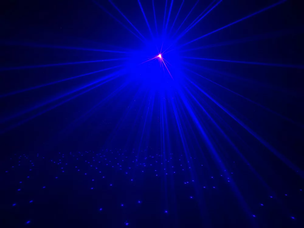 2W Seven-color Sky Star Laser IP65 DMX Auto Manual Master-Slave 10000+ Hours Lifespan 100-250V 20W Red Green Blue Yellow Pink Cyan White Twinkling Star Laser for Indoor Outdoor Light Landscape Lighting Park Square Scenic Shows