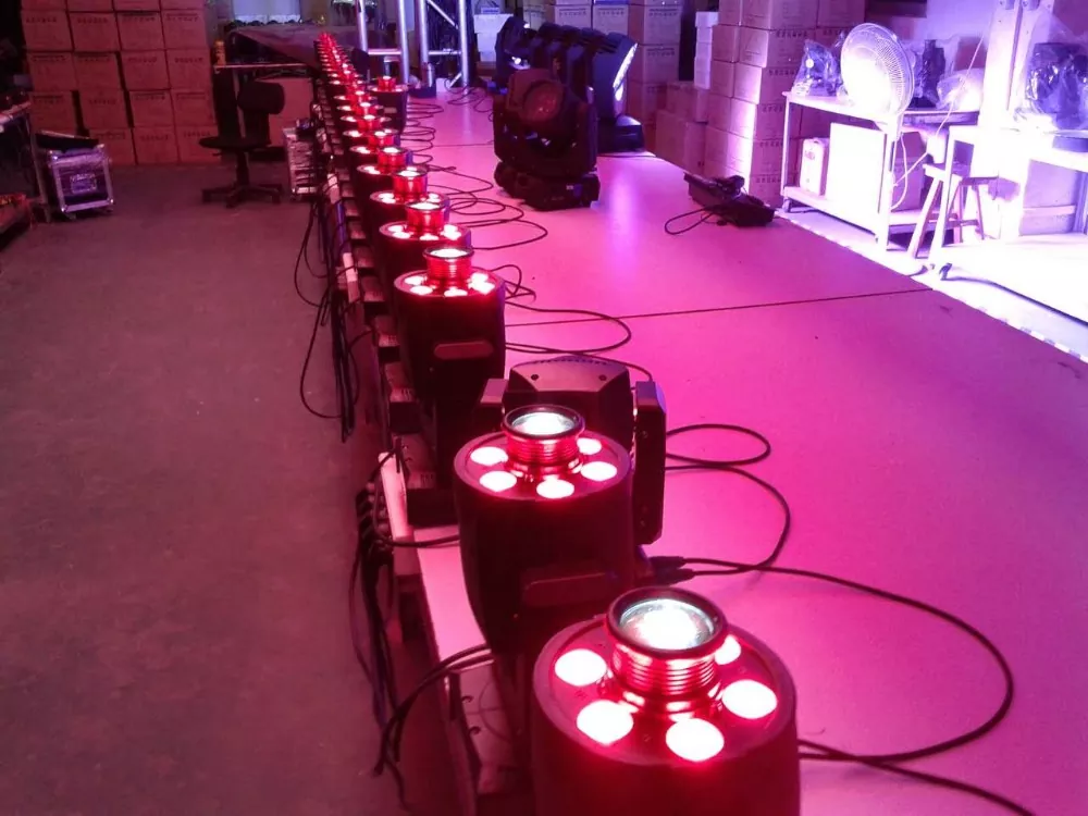 详情 Dual Function Spot Wash Moving Head 75W+9*12W 6in1 LED 16bit Prism Electronic Focus LCD Stage Light Mini 30W Indoor Performance Lamp for Banquet Show Wedding Disco Party KTV Entertainment Venue