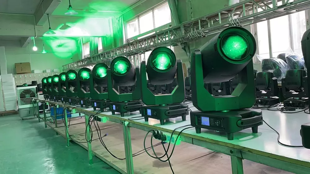 400W LED CMY Spot Wash Beam Moving Head 430W 50000H Lifespan 8000K CRI>95 21/23 DMX RDM Dual Control 12 Fixed 7 Rotating Gobos 6/8-facet Prism 4-50° Angle IP20 Stage Light CMY+CTO Color Mix Performance Fixture Lighting Device Professional Entertainment Stage Projector