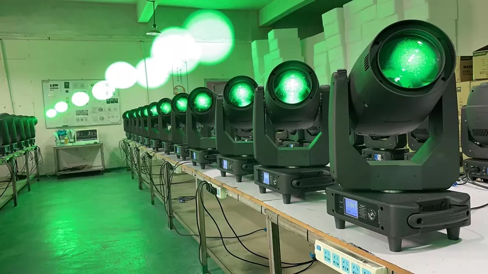 400W LED CMY Spot Wash Beam Moving Head 430W 50000H Lifespan 8000K CRI>95 21/23 DMX RDM Dual Control 12 Fixed 7 Rotating Gobos 6/8-facet Prism 4-50° Angle IP20 Stage Light CMY+CTO Color Mix Performance Fixture Lighting Device Professional Entertainment Stage Projector