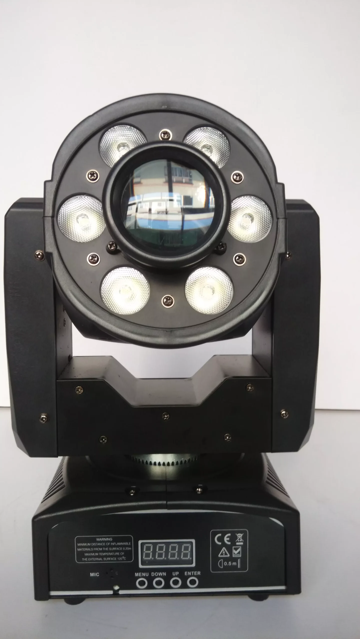 详情 (4) Dual Function Spot Wash Moving Head 75W+9*12W 6in1 LED 16bit Prism Electronic Focus LCD Stage Light Mini 30W Indoor Performance Lamp for Banquet Show Wedding Disco Party KTV Entertainment Venue