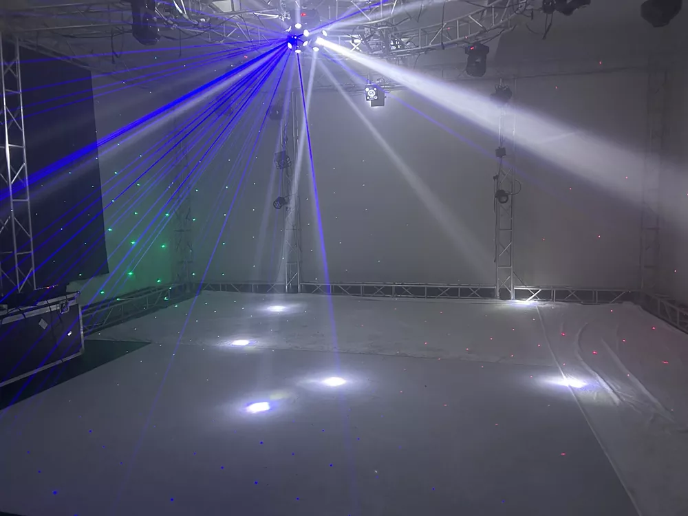 18*12W 4IN1 RGBW Moving Head Light RG&B Triple Laser 180W AC90-240V 15/18 DMX 540°Pan 220°Tilt Fan Cooling Stage Fixture Sync Independent Laser Control LED Menu Equipment Indoor Performance Lamp Multiple Built-in Macro Effects Party Lighting Unit for Music Bar Dance Room Banquet Indoor Show Mini Stage