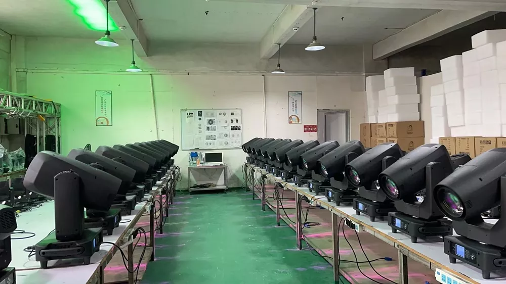 400W LED CMY Spot Wash Beam Moving Head 430W 50000H Lifespan 8000K CRI>95 21/23 DMX RDM Dual Control 12 Fixed 7 Rotating Gobos 6/8-facet Prism 4-50° Angle IP20 Stage Light CMY+CTO Color Mix Performance Fixture Lighting Device Professional Entertainment Stage Projector