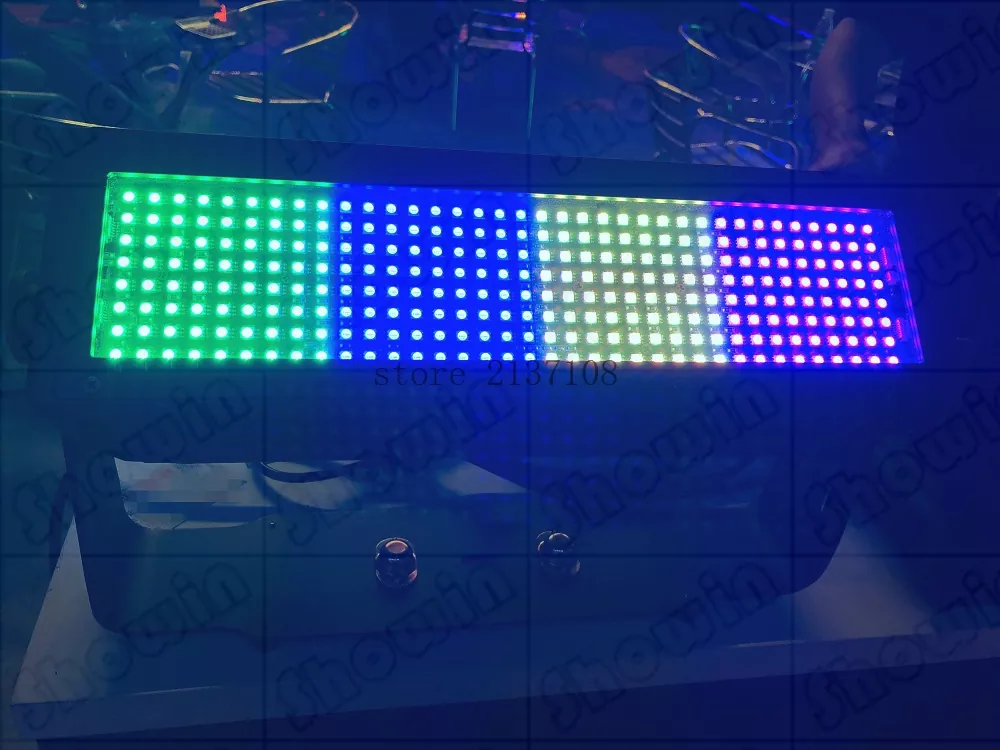 288PCS RGB Waterproof Seg Strobe Light 105W DMX 120° Wide Beam OLED Screen Outdoor Stage Fixture Individual Segmented Pixel Control 20000H Long Lifespan Sync Equipment Outdoor Event Landscape Performance Light for Ceremony City Square Evening Gala Stage