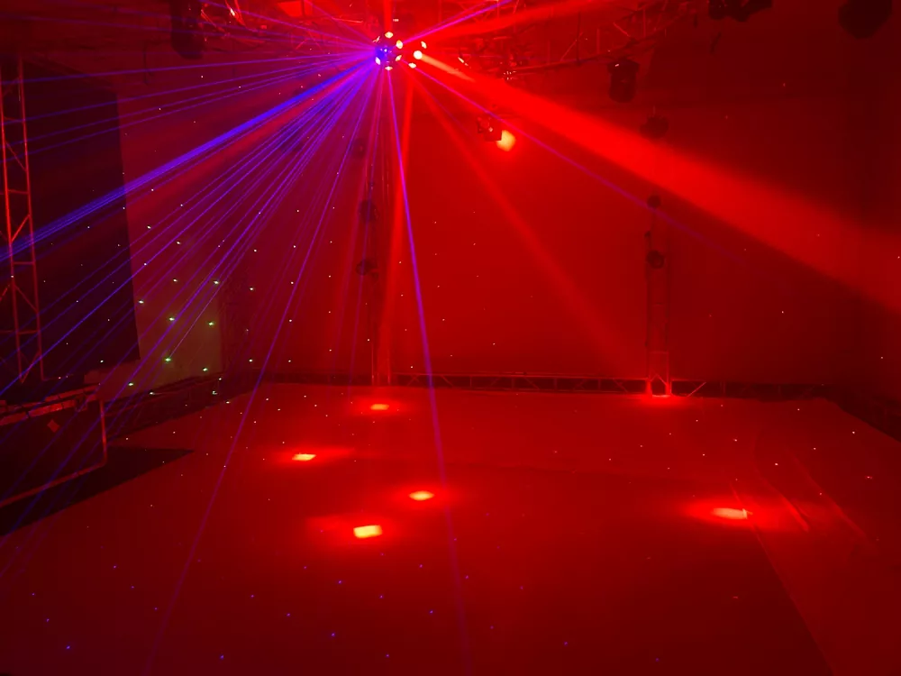 18*12W 4IN1 RGBW Moving Head Light RG&B Triple Laser 180W AC90-240V 15/18 DMX 540°Pan 220°Tilt Fan Cooling Stage Fixture Sync Independent Laser Control LED Menu Equipment Indoor Performance Lamp Multiple Built-in Macro Effects Party Lighting Unit for Music Bar Dance Room Banquet Indoor Show Mini Stage