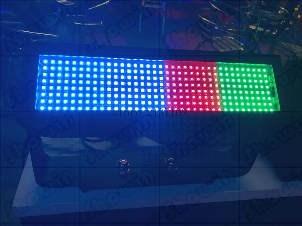 288PCS RGB Waterproof Seg Strobe Light 105W DMX 120° Wide Beam OLED Screen Outdoor Stage Fixture Individual Segmented Pixel Control 20000H Long Lifespan Sync Equipment Outdoor Event Landscape Performance Light for Ceremony City Square Evening Gala Stage