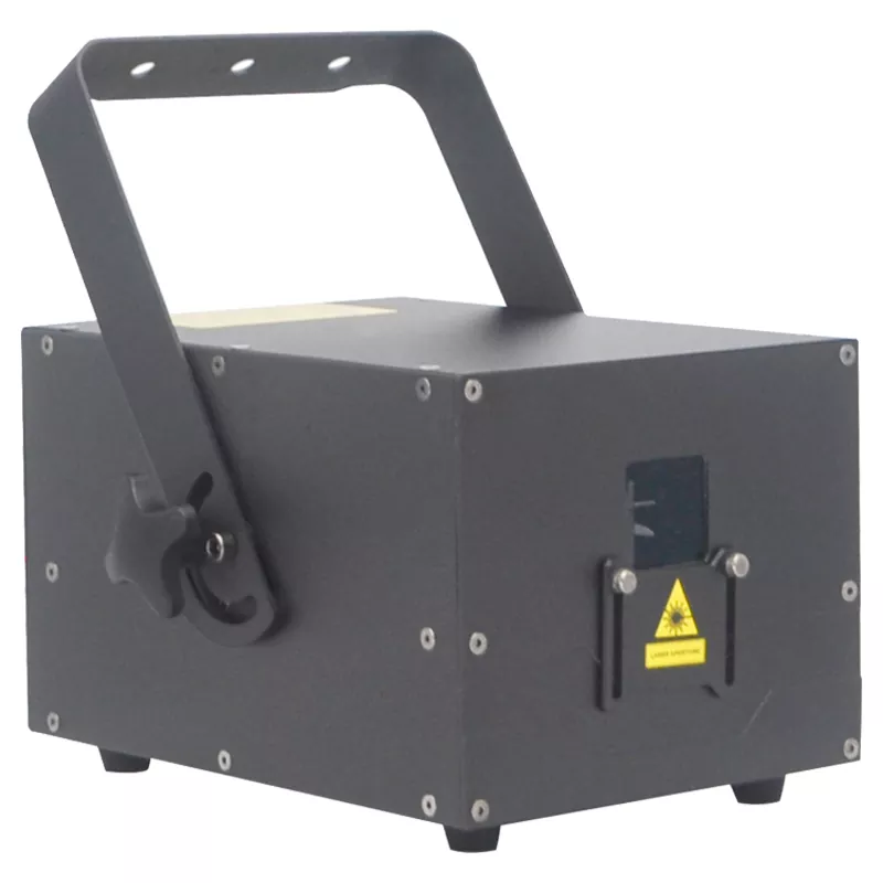 15W LED Animation Laser Pure Diode RGB 25KPPS Dual-layer Dustproof Heat Dissipation ILDA Sound Auto Single Beam Protection 100-250V Indoor Stage Light High Power RGB Laser Projector Professional Stage Laser Light for Entertainment Venues Nightclub Performance Club Live Music Show