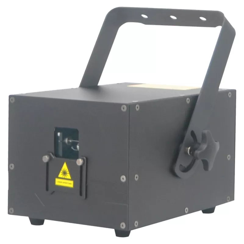 15W LED Animation Laser Pure Diode RGB 25KPPS Dual-layer Dustproof Heat Dissipation ILDA Sound Auto Single Beam Protection 100-250V Indoor Stage Light High Power RGB Laser Projector Professional Stage Laser Light for Entertainment Venues Nightclub Performance Club Live Music Show