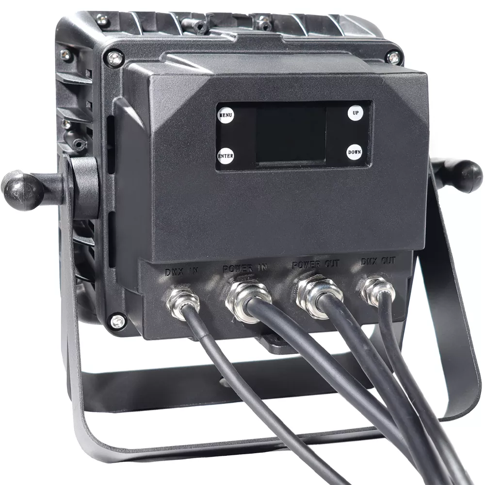 1 160W IP65 Waterproof RGBW LED Par Light 16*10W AC100-240V 7/17/136 DMX 2800-8500K 15/25/40° Beam Stage Fixture Outdoor Wash Equipment Universal Stage Lamp Professional Event Performance Lighting Unit for Evening Show Lakeside Music Performance Park Llight Exhibition Booth