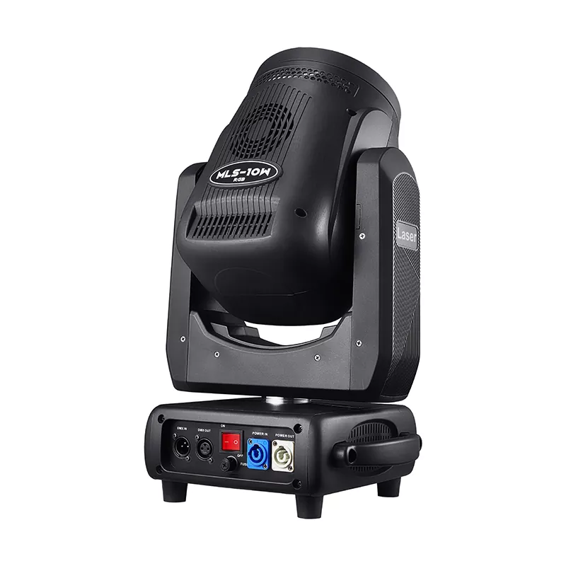 10W RGB Moving Head Laser Light 9*20W RGBW Wash LED 300W AC110-220V 30CH DMX ILDA 30KPPS 256 Animation Patterns Stage Fixture Fan Cooling Laser Protect Equipment Bar Club Concert Unit for Live Band Concert Nightclub Music Festival Disco Lounge Performance Lighting Effect