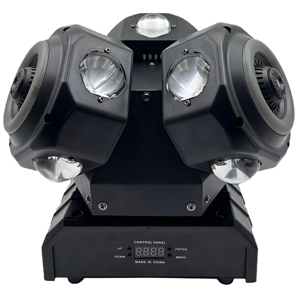 1 Three Arm Hot Wheel LED Strip Stage Light 180W AC90-240V 21 DMX 12x10W RGBW 30mW RGB Laser 2-3° Narrow Beam Fixture Fan Cool Equipment Indoor Disco KTV Party Lamp Multi Macro Rotate Beam Laser Strip Strobe Daisy Chain for Cocktail Night Bash Gala Wedding House Party Venue Club Events