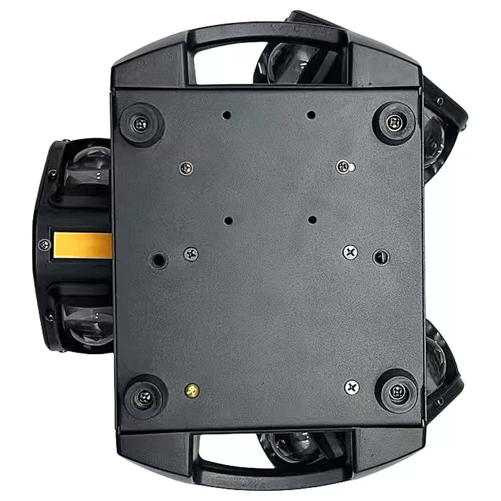 1 Three Head Gecko Moving Stage Light 150W 19 DMX 12x10W RGBW 12x5W Golden Strobe RGB 1mW Laser 540X 360Y Rot Fixture Indoor Party Equipment Disco KTV Performance Lamp Multi Beam Laser Golden Flash Wide Voltage for Live Gig Fashion Small Runway Party Showcase Boutique Holiday Gala Wedding Events Mini Stage
