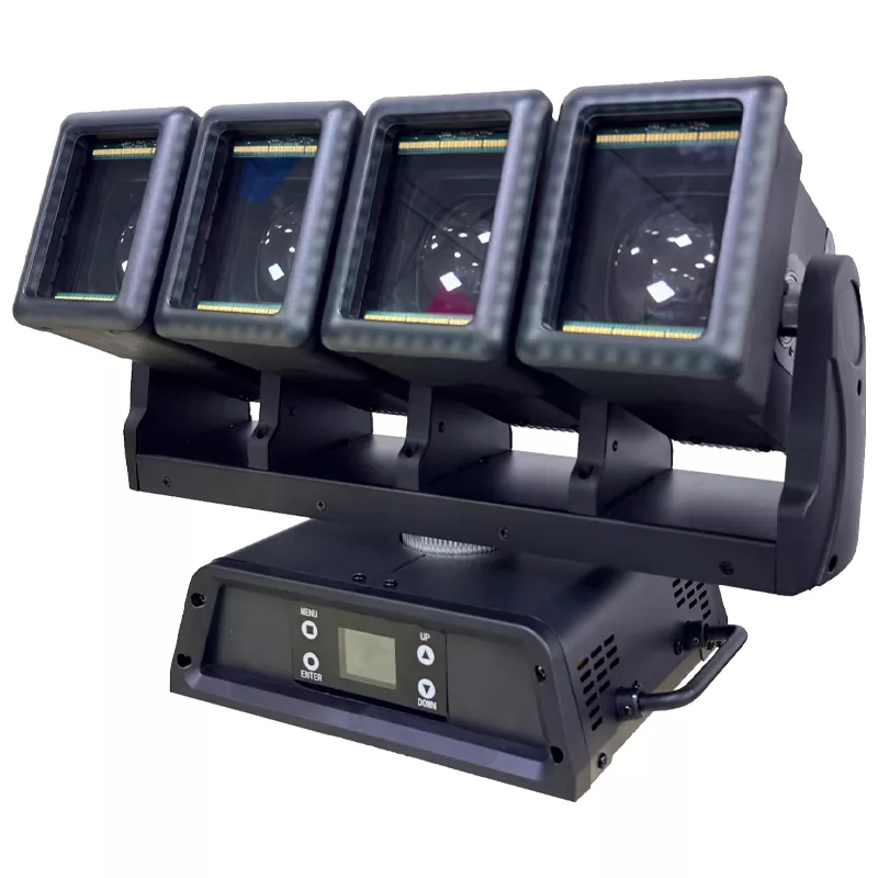 1 Golden Python 4 Head Moving Head Light 350W AC100-240V RDM 28-137CH 4.3-16° Zoom CTO RGB Warm Cold Aux Wash Beam Stage Fixture 0-100% Linear Dimming Equipment Multi Pixel Effect Professional Performance Unit for Live Band Concert Nightclub Fashion Show Performance Stage Rental Church Project
