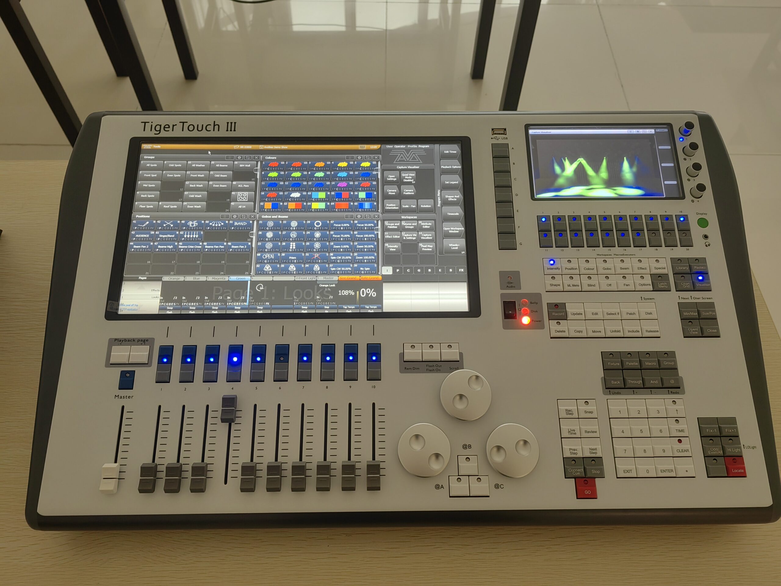 touch screen lighting desk