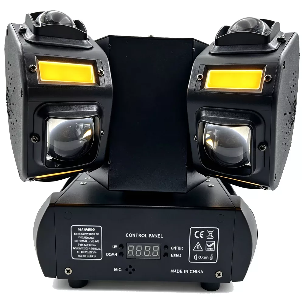 Three Head Pattern Gecko Stage Light 150W 19 DMX 12x10W RGBW 12x5W Golden Flash Triple 1mW Laser 540X 360Y Rot Fixture Indoor Disco KTV Party Lamp Moving Heads Multi Pattern Beam Laser Strobe Daisy Chain for Music Lounge Fashion Runway Dance Rehearsal Mini Wedding Events Stage
