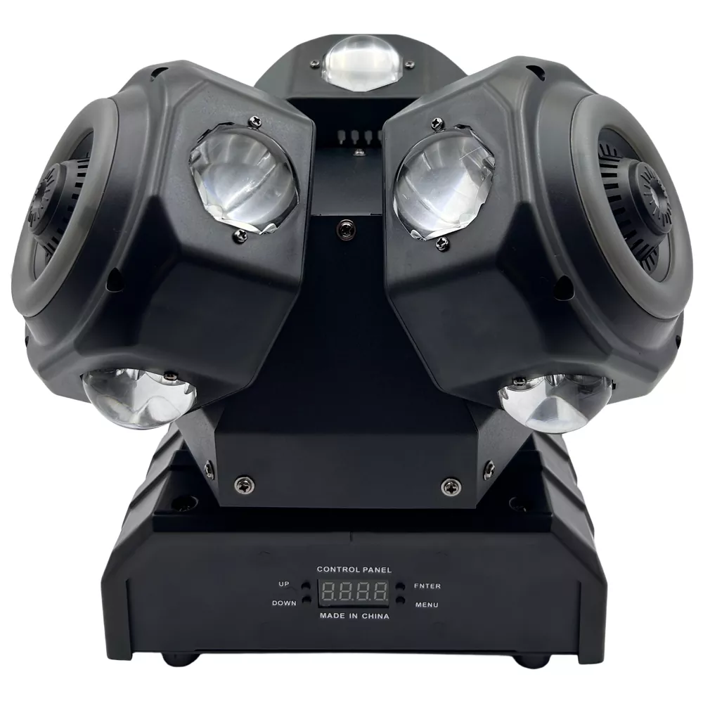 3 Three Arm Hot Wheel LED Strip Stage Light 180W AC90-240V 21 DMX 12x10W RGBW 30mW RGB Laser 2-3° Narrow Beam Fixture Fan Cool Equipment Indoor Disco KTV Party Lamp Multi Macro Rotate Beam Laser Strip Strobe Daisy Chain for Cocktail Night Bash Gala Wedding House Party Venue Club Events