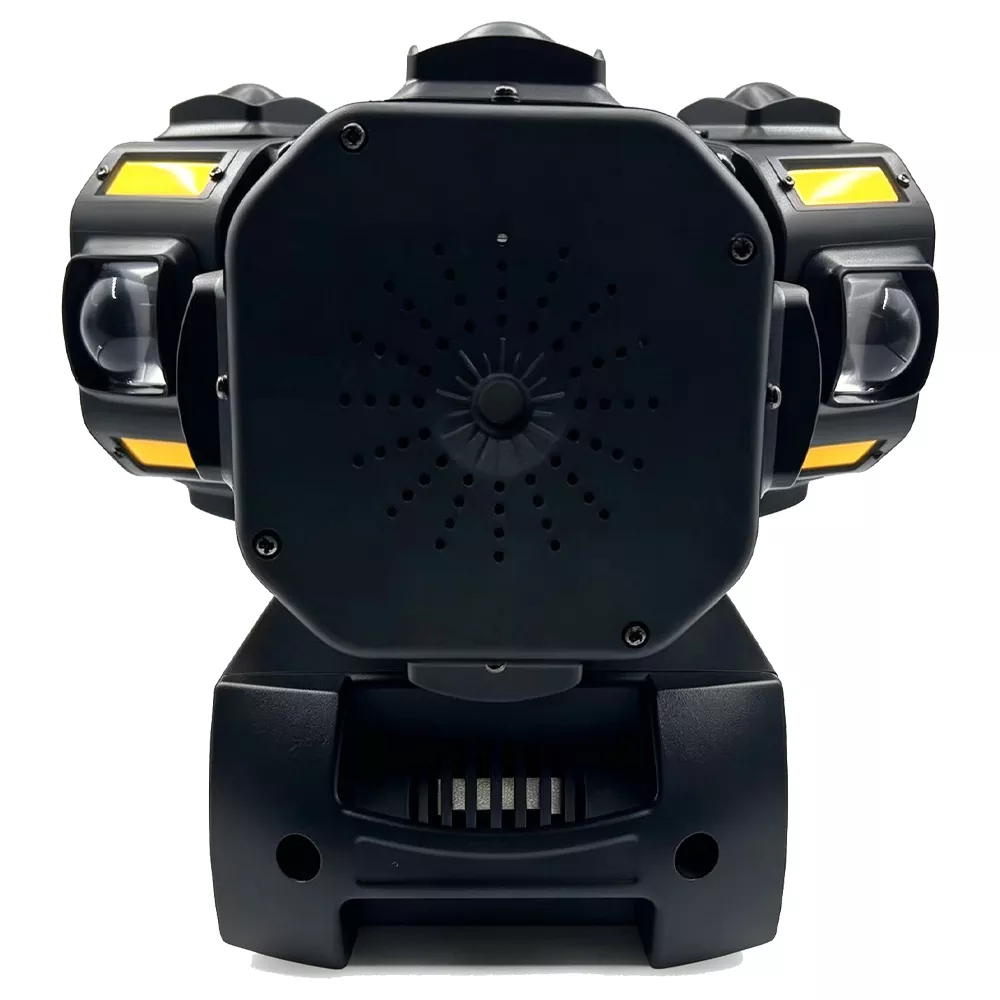 Three Head Pattern Gecko Stage Light 150W 19 DMX 12x10W RGBW 12x5W Golden Flash Triple 1mW Laser 540X 360Y Rot Fixture Indoor Disco KTV Party Lamp Moving Heads Multi Pattern Beam Laser Strobe Daisy Chain for Music Lounge Fashion Runway Dance Rehearsal Mini Wedding Events Stage